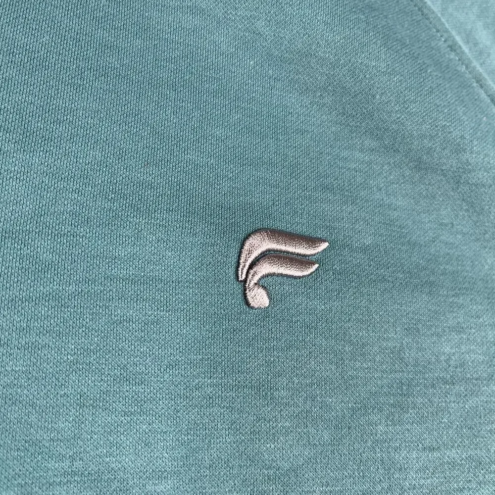 Fabletics Sweater XL Green Crew Neck Long Sleeve Casual Pullover Logo Men